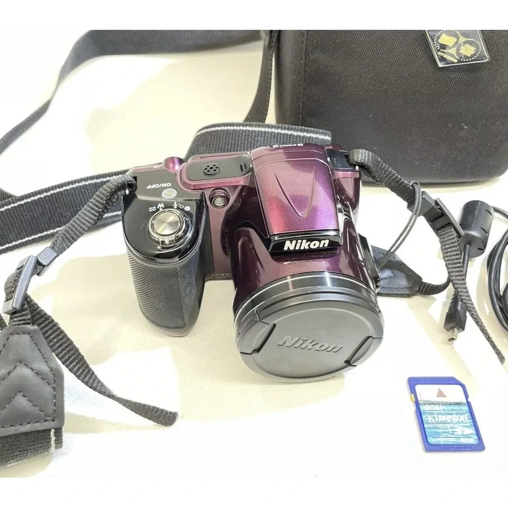 Nikon COOLPIX L830 16.0MP 34x Zoom Camera Plum W/ Bag Purple Excellent Condition